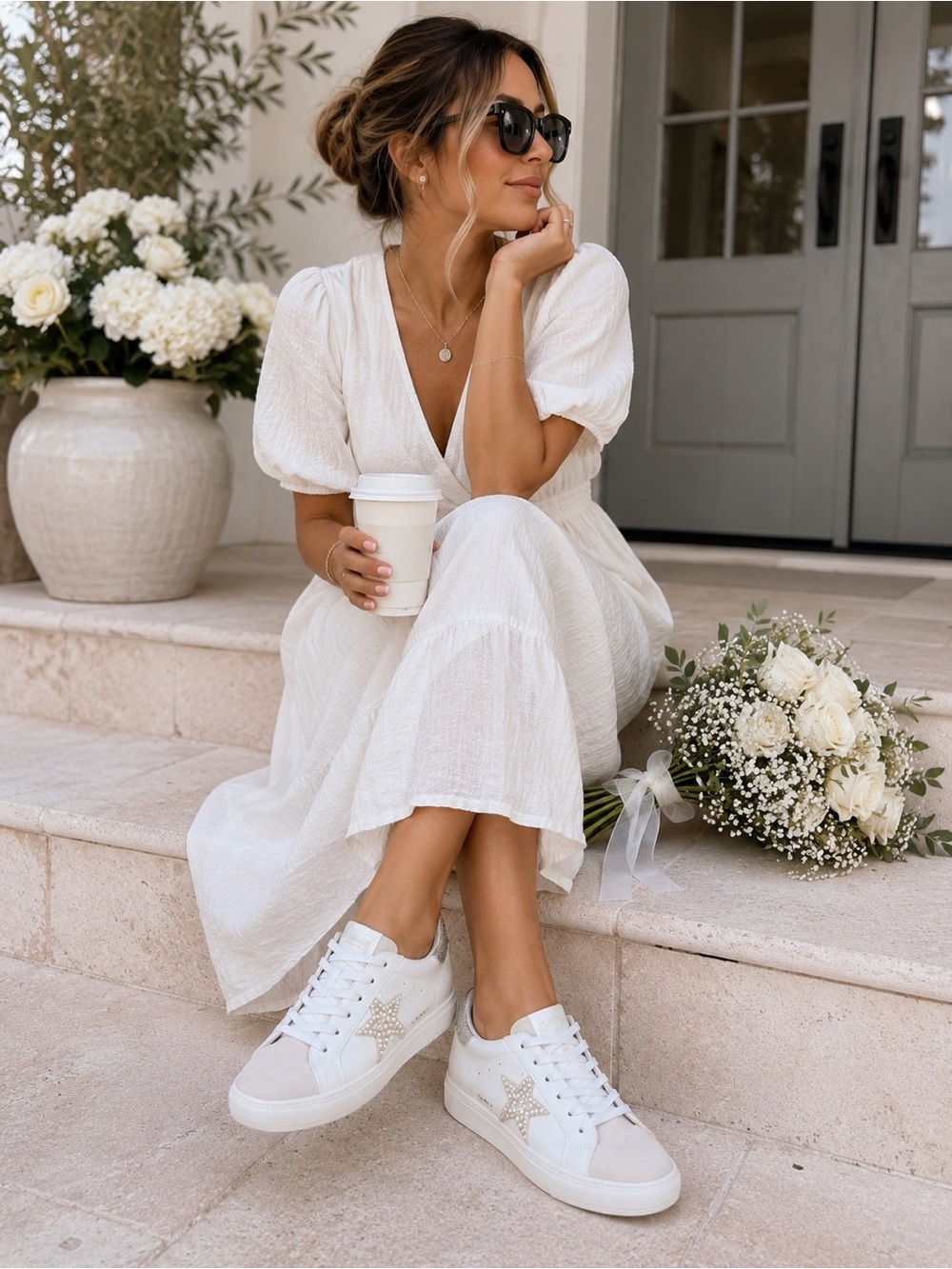 Vintage Havana Roxanne Pearl Star Sneakers Bride Wedding Reception Size 8.5 NIB